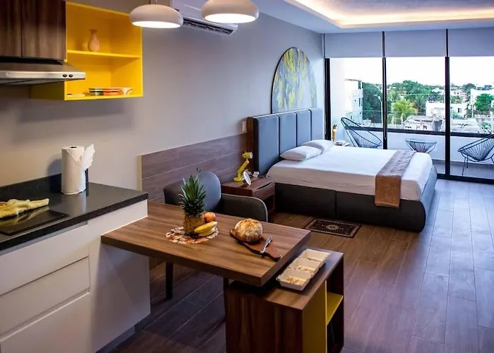 Yellow Condos Playa del Carmen que aceita animais de estimação