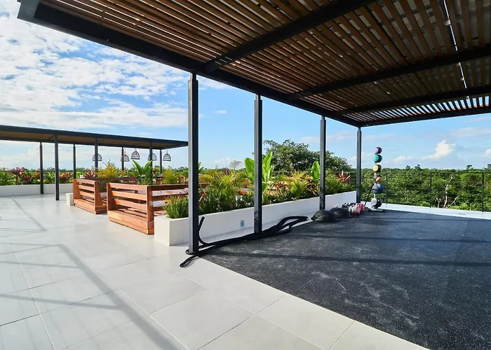 Brand New & Homely Studio In La Veleta With Fitness Area, Insta Worthy Pool, Lounge Area With Jungle View And Sun Loungers Tulum