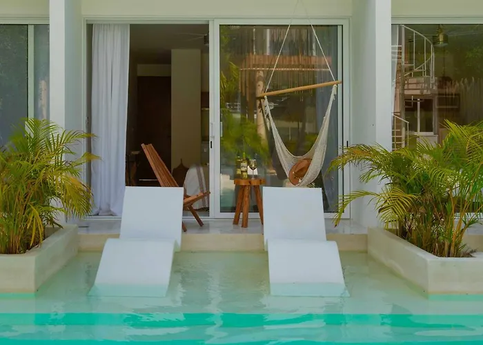 Beautiful Swim-Up Studio With Private Terrace, Pool And Jungle Gym Tulum che accetta animali